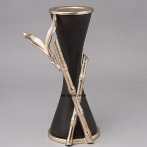 Luxury Home Leaf Designer <b>Silver</b> Ware Antique Candle Holder Superior Quality Customized Size Indoor <b>Candlestick</b> Holder - Product Image 6