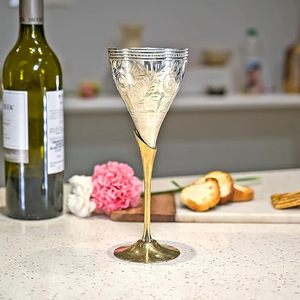 Antique Brass Glass Silver Gold Plated Handmade Decorative Glassware - Product Image 2