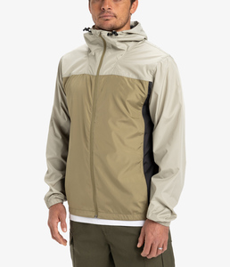 Veste coupe-vent décontractée pour homme, grande taille, personnalisée, en polyester noir, avec col montant et fermeture éclair, imperméable pour l'été - Product Image 3