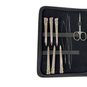 Hair Extension Tools Kit Bag Packed Complete Professional Hair Extension Pliers Kit with Extension <b>Clips</b> Pulling <b>Hook</b> Loop - Product Image 6