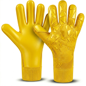 New Model Latex Soccer Goalkeeper Gloves Hook and Loop Closure Quick Drying Adjustable <b>Wrist</b> <b>Strap</b> Customized Colors & Sizes - Product Image 1