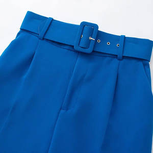 Pantalon décontracté respirant pour femme, taille haute avec poches, vente en gros - Product Image 2