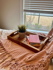 Bandeja de Almacenamiento Multifuncional de Madera Ecológica de Dos Niveles con Compartimentos - Product Image 6