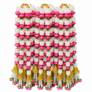 Nouvelle Arrivée 2026 Guirlande de fleurs artificielles en plastique, faites à la main, durables, en forme de clochettes de rose Mogra, pour événements, fêtes, décors de temple et mariages festifs - Product Image 3