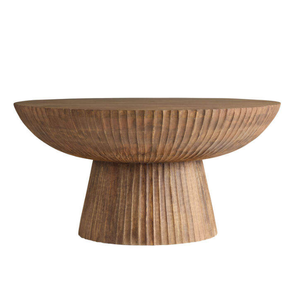 Coffee <b>Table</b> Modern made of <b>solid</b> teak <b>wood</b> with a <b>round</b> shape that can be used in the <b>dining</b> room. - Product Image 2