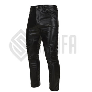 Outdoor Solid Color Leather Pants Casual Wear Men's Leather Pants Hot Selling Leather Pant Made Leather Pants - Product Image 1
