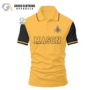 Nouveaux arrivages : polos maçonniques sur mesure, couleur unie, vente en gros, polos pour hommes de haute qualité pour le streetwear - Product Image 1