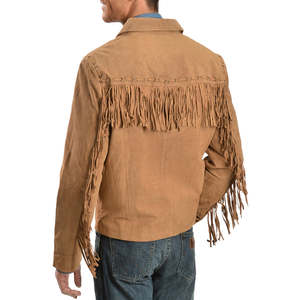 Manteau bomber en daim vintage de luxe occidental personnalisé en stock, prêt à expédier, nouveau style pour homme - Product Image 6