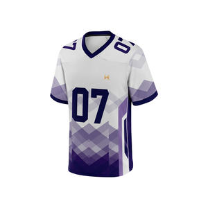 Maillots de football américain personnalisés de haute qualité, respirants, à manches courtes, unisexes, 100% polyester, tissu en maille respirant et absorbant l'humidité - Product Image 4