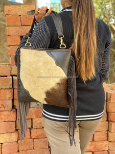 Nuevo bolso de flecos de piel auténtica hecho a mano para mujer, bolsos con flecos de cuero con borlas, bolso de hombro bohemio de piel de vaca - Product Image 4