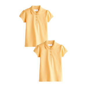 Polos de Punto Bordados de Manga Corta para Niñas, Corte Regular, Poliéster/Algodón, Personalizables, Venta al Por Mayor - Product Image 5