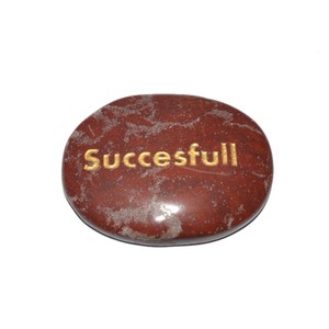 Pierre précieuse d'agate noire avec succès pierres gravées mot de poche sculpté pierre artisanat modèle modèle pierres de poche de guérison - Product Image 5