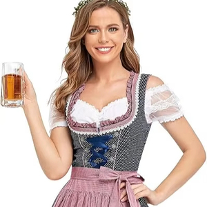 Robe traditionnelle bavaroise Dirndl, tenue allemande Trachten pour l'Oktoberfest, costume folklorique alpin pour femmes - Product Image 1