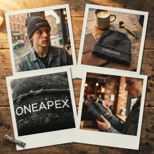 Gorro de punto negro desgastado para hombre, gorro de invierno con dobladillo, gorra unisex estilo streetwear, gorro tipo calavera, accesorio de moda al por mayor con logotipo personalizado - Product Image 6