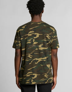 เสื้อยืดแขนครึ่งพิมพ์ลายพรางของผู้ชายเสื้อผ้าฝ้ายแท้สำหรับฤดูร้อนน้ำหนัก260กรัม - Product Image 2