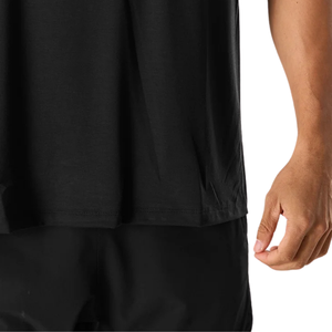 Camiseta sin mangas para hombre, holgada, para gimnasio, top deportivo, chaleco de entrenamiento, ligera, ropa deportiva atlética, negra - Product Image 6