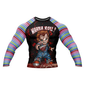 Custom Printed Rashguard Sublimation Printed Rashguard Mma Rashguard Bjj OEM Mma Rash guard for Men Short <b>Sleeve</b> Rash Guard - Product Image 1