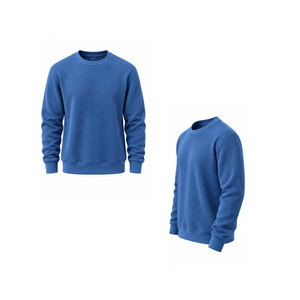 <b>Men</b> Waffle Knit Sweatshirt <b>Long</b> <b>Sleeve</b> Crew Neck Pullover Casual Thermal Textured <b>Top</b> Embroidered Eco-Friendly Custom OEM - Product Image 4