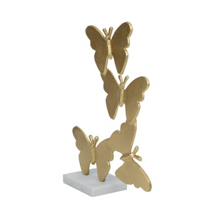 Escultura de Mariposa de Aluminio Chapado en Oro de Alta Calidad, Decoración Artística Moderna para Mesa, Hecha a Mano y Ecológica - Product Image 2