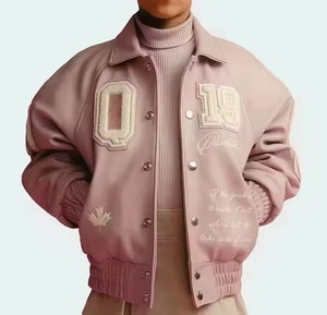 Chaqueta Letterman Personalizada al por Mayor, Corte Estructurado y Holgado, Cuello Alto, Bordado de Alta Densidad, Forro Técnico Premium, Ropa al por Mayor - Product Image 1