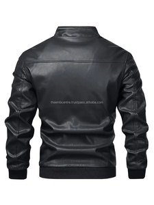 Chaqueta de piel auténtica personalizada con cremallera para hombre, chaqueta de piel auténtica de buena calidad a precios al por mayor, chaqueta de piel de color personalizada para hombre - Product Image 3