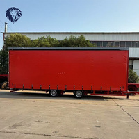 Semi-remorque à rideaux latéraux en acier avec joints de porte en PVC et rideaux de fenêtre coulissants, capacité de charge supérieure à 30 tonnes, 12R22.5