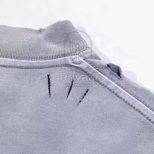 Camiseta de algodón 100% de corte holgado con estampado efecto desgastado para hombre, con logo personalizado, al mejor precio. - Product Image 4