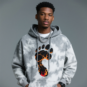 Sweat à capuche décontracté pour homme, personnalisé, hiver, respirant, séchage rapide, écologique, en polaire tricotée, durable, anti-boulochage, impression frontale, OEM/ODM - Product Image 1