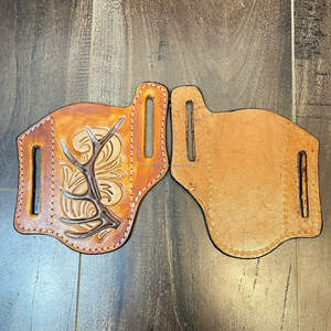 Hot-Selling Wholesale 2025 RTS Hand <b>Tooled</b> <b>Leather</b> Knife Sheath for <b>Belts</b> Premium Quality Luxury Genuine <b>Leather</b> Knife Covers - Product Image 5