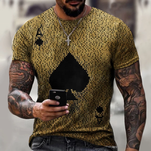 2026 New Arrival Men's Heavyweight Vintage T-Shirt High Quality Digital Printing Polyester/Cotton Short Sleeve Regular Fit - Product Image 6