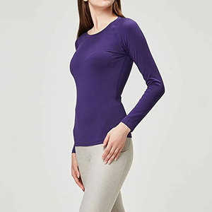 Women Long Sleeve Performance <b>Top</b> Soft Breathable Compression Base Layer Shirt for Gym Exercise Sports and Fitness Training - Product Image 5