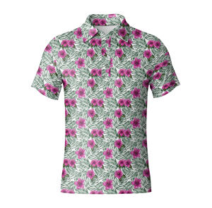 Liquidation : Polos de golf pour hommes en tissu tricoté respirant à manches courtes, impression par sublimation, fabriqués au Vietnam - Product Image 4