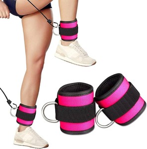 Sangles de cheville ajustables, respirantes et antidérapantes pour la musculation et les exercices des fessiers, en néoprène souple, couleurs personnalisables - Product Image 3