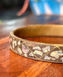 Vintage Resin <b>Bangles</b> with Brass Inlay - Handmade Colorful Studded Ethnic <b>Bracelets</b> Classic Bohemian Jewelry Wholesale 2026 - Product Image 2