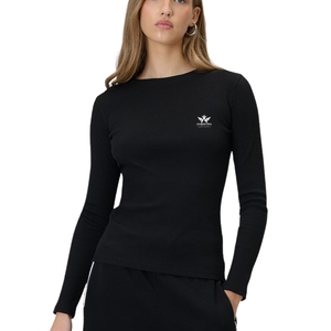 Women's Slim Fit Ribbed Knit Long Sleeve t Shirt Stretchy Soft Casual <b>Top</b> for Everyday Wear Fashion and Layering - Product Image 1