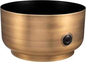 Elegante Contenedor de Almacenamiento para Manguera de Jardín con Tapa en Bronce Oscuro y Asas Laterales, Organizador Clásico para Exteriores - Product Image 5