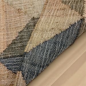 Alfombra Tejida a Mano de Yute y Algodón Natural - Alfombra Moderna Abstracta de Tejido Plano Kilim, Apta para Mascotas, Decoración para Sala de Estar, Ecológica - Product Image 2