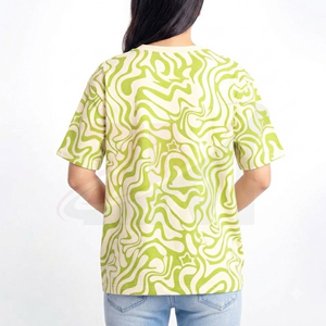 Camiseta Oversize para Mujer, Estampada, de Algodón Premium, Estilo Casual, OEM, ODM, Marca Privada, 100% Algodón, Corte Holgado - Product Image 4