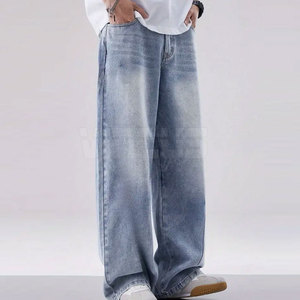 กางเกงยีนส์ผู้ชายทรงหลวมแบบซักล้าง ดีไซน์ล่าสุด ผลิตตามสั่ง ขายส่ง MOQ ต่ำ ระบายอากาศได้ดี สำหรับขายออนไลน์ - Product Image 5