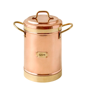Luxury Copper Kitchen Canister with Brass Handles 48oz Round Metal Food Storage Jar Airtight <b>Coffee</b> <b>Tea</b> <b>Sugar</b> Container Vintage - Product Image 1