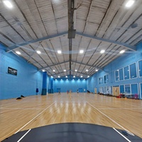 Edificio de Estructura de Acero Prefabricado Estable, Cancha de Baloncesto Interior, Gimnasio, Salón de Baloncesto