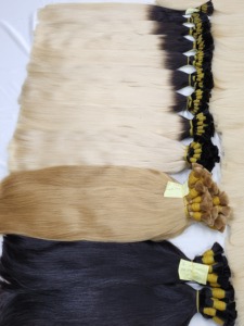 Extensiones de cabello humano Remy indio, trama única a granel, puntas de doble densidad, sin enredos, todos los colores disponibles, aptas para permanente. - Product Image 1