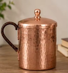 Hammered Copper Mule Mug With Brass Handle Vintage Style Drinkware Pure Copper Customized <b>Beer</b> Tea Coffee Mugs In Wholesale Cost - Product Image 2