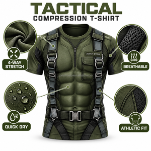Wholesale Men's Short Sleeve Sublimation Knitted <b>T</b>-<b>Shirt</b> Custom 3D Printed <b>6</b> Abs <b>Pack</b> Muscle Design Polyester Quick Dry - Product Image 3