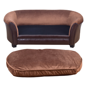 โซฟาเบดสำหรับแมว, เก้าอี้โซฟาสำหรับสุนัข, เก้าอี้โซฟาสำหรับสุนัข, เตียงสุนัข, โซฟาสำหรับสุนัข, โซฟาสำหรับแมว, เตียงสัตว์เลี้ยงแบบคลาสสิก PU พกพาสะดวกสำหรับใช้ในบ้าน - Product Image 5