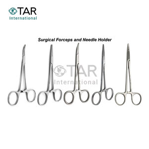 ชุดเครื่องมือผ่าตัดและจับเข็ม 12 ชิ้น ทำจากสแตนเลส สำหรับทันตกรรม/สัตวแพทย์/การแพทย์ แบบตรงและแบบโค้ง - Product Image 5