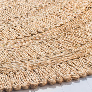 Alfombra tejida a mano de fibra de Yute natural Color sólido Producto de herramienta de torneado ecológico - Product Image 3
