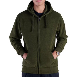 Oem Fashion Cotton Fleece Sweatshirt Slim Fit Men Streetwear Fashion High Quality Zipper Hoodies New Arrival Plain Men Hoodie - Product Image 1