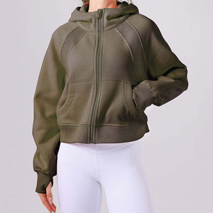 เสื้อฮู้ดดี้ผู้หญิงแบบสวมใส่สบาย ออกแบบเองได้ ผลิตจากผ้าฝ้ายฟลีซ 100% ระบายอากาศได้ดี เป็นมิตรกับสิ่งแวดล้อม มีซิป  แบบเรียบ - Product Image 2