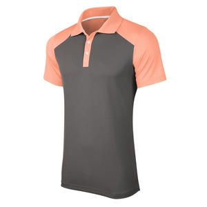 Polo de manga corta para hombre, gris y morado, con bloques de color, tejido, de secado rápido, estilo casual - Product Image 6